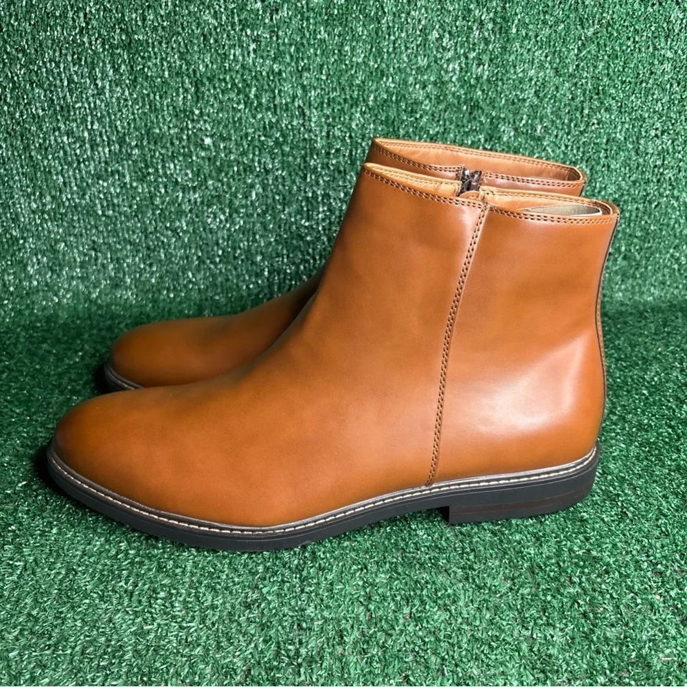 NEW - Kenneth Cole Reaction Ely Vegan Leather Zipper Chelsea‎ Boot Men's Size 13